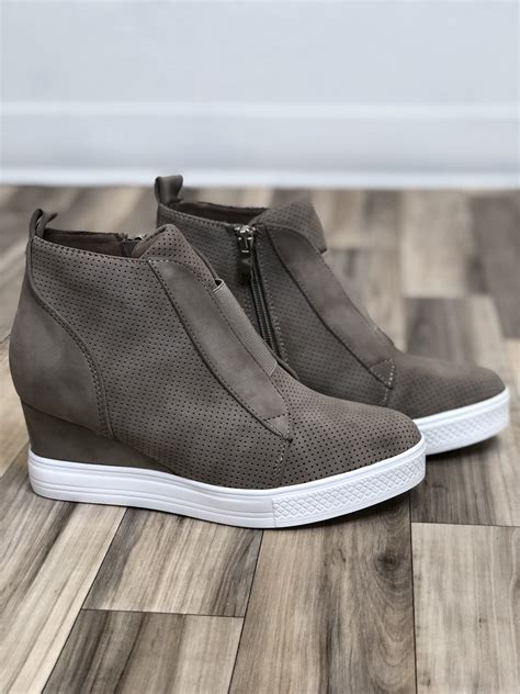 comfortable wedge sneakers.